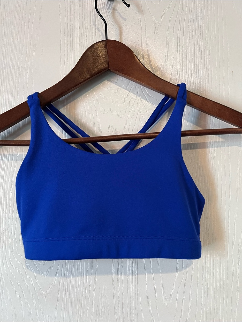Athleta Girl Bright Blue Crossback Wireless Sports Bra Girls Sz 12